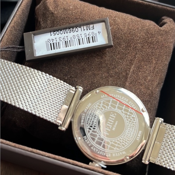 NIB FERRE MILANO Ronda 763E Crystal Embellished Cuff34mm made in Switzerland NWT - Picture 7 of 10